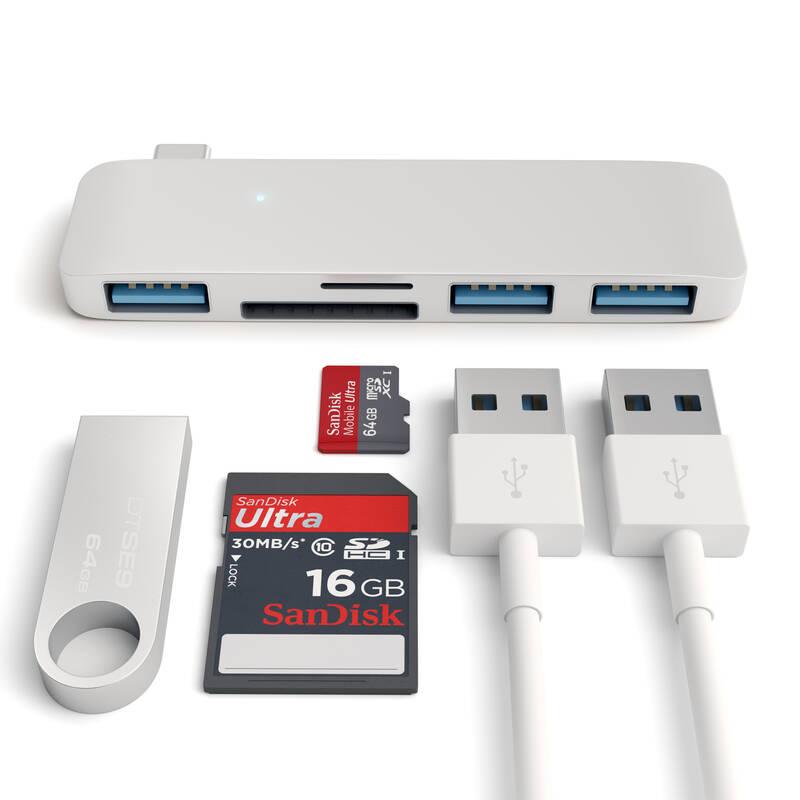 USB Hub Satechi USB-C Combo Hub stříbrný