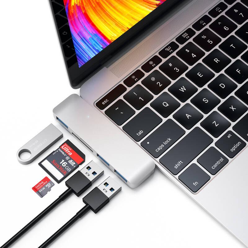 USB Hub Satechi USB-C Combo Hub stříbrný