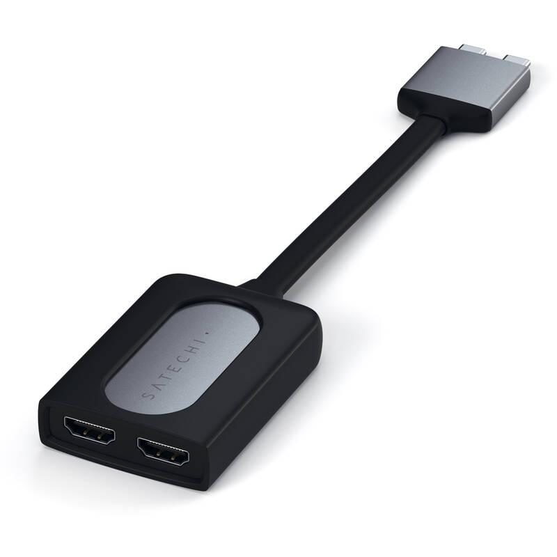 USB Hub Satechi USB-C Dual HDMI Adapter šedá
