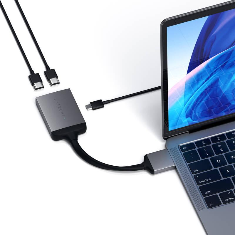 USB Hub Satechi USB-C Dual HDMI Adapter šedá, USB, Hub, Satechi, USB-C, Dual, HDMI, Adapter, šedá