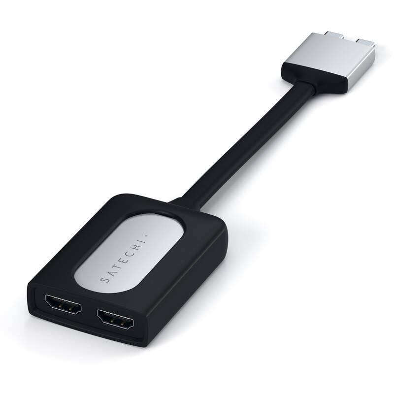 USB Hub Satechi USB-C Dual HDMI Adapter stříbrná