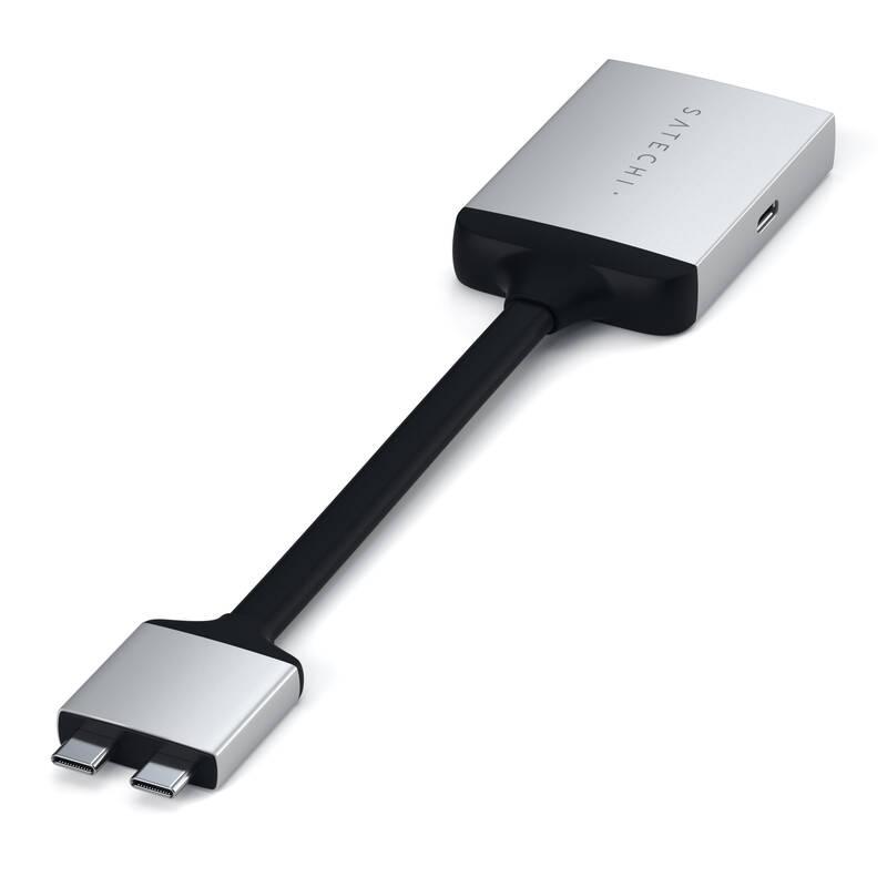 USB Hub Satechi USB-C Dual HDMI Adapter stříbrná
