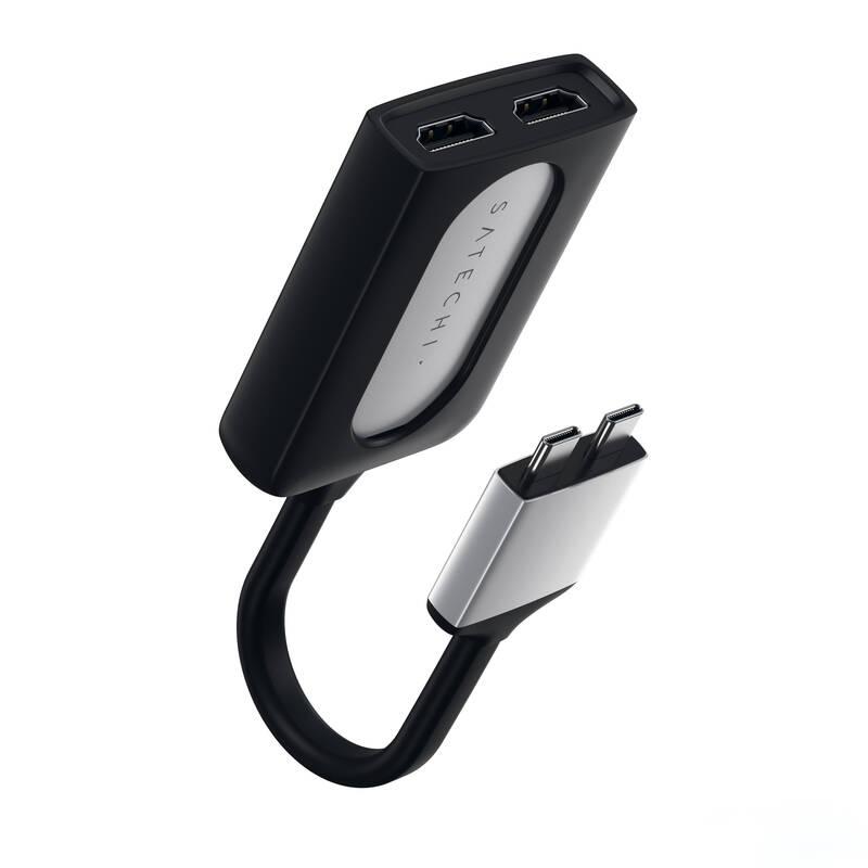 USB Hub Satechi USB-C Dual HDMI Adapter stříbrná