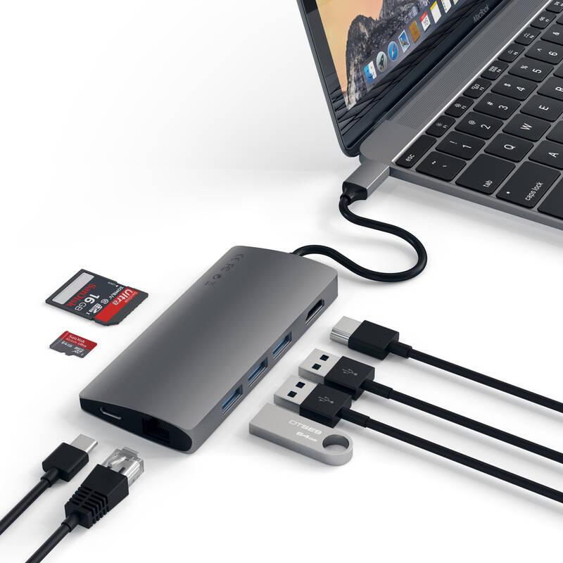USB Hub Satechi USB-C Multi-Port Adapter šedá