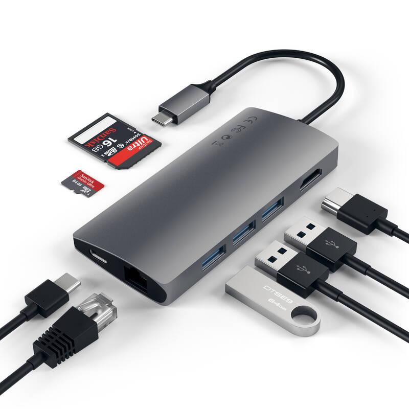 USB Hub Satechi USB-C Multi-Port Adapter šedá