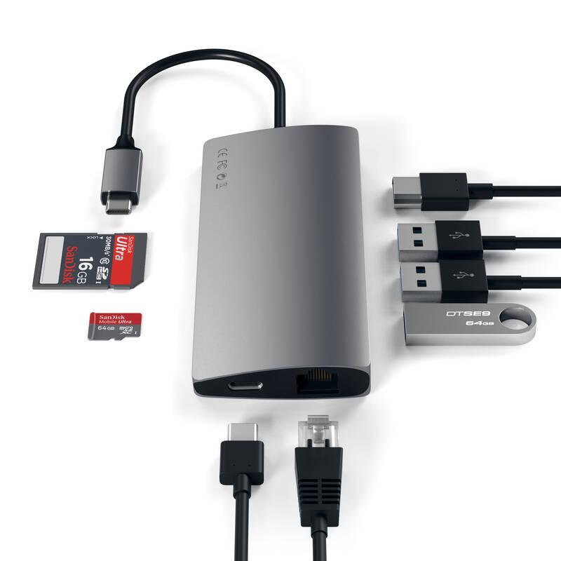 USB Hub Satechi USB-C Multi-Port Adapter šedá