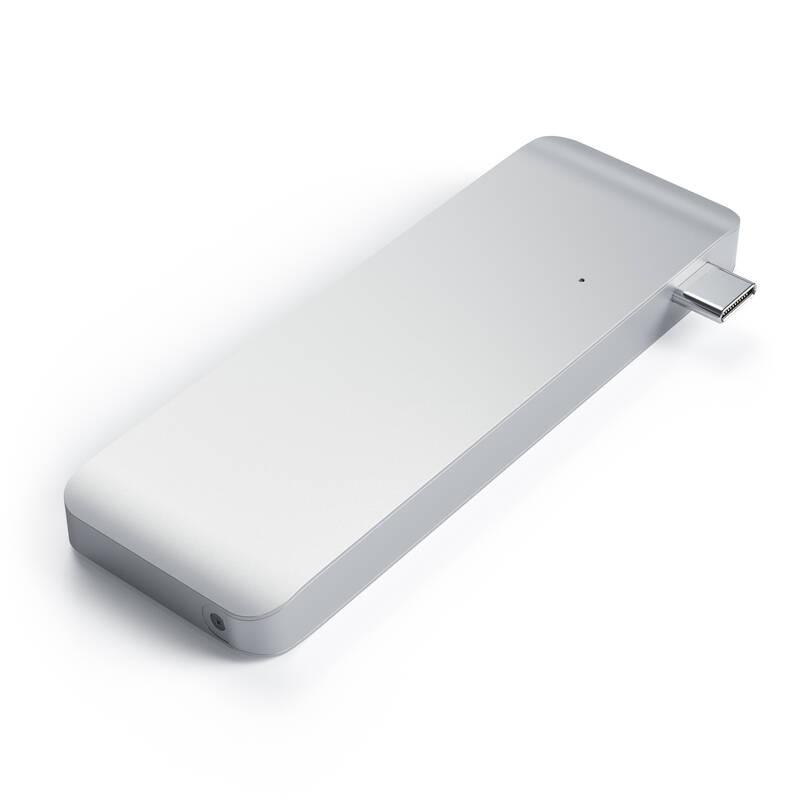 USB Hub Satechi USB-C Passthrough USB Hub stříbrný