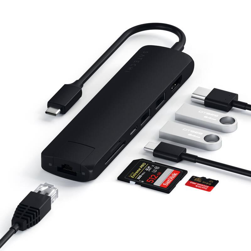 USB Hub Satechi USB-C Slim Multiport černý