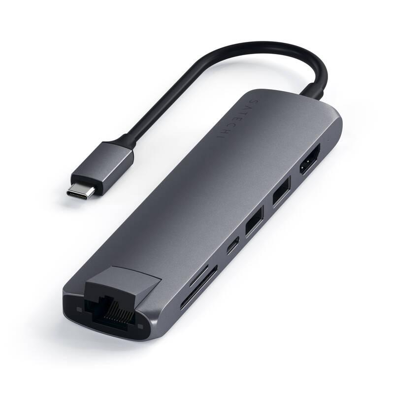 USB Hub Satechi USB-C Slim Multiport šedý