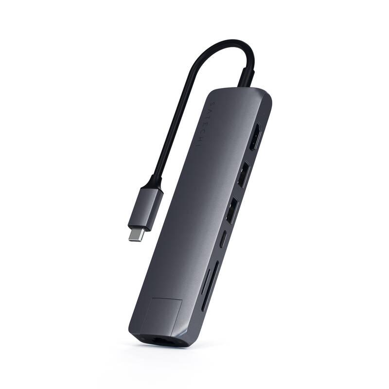USB Hub Satechi USB-C Slim Multiport šedý, USB, Hub, Satechi, USB-C, Slim, Multiport, šedý