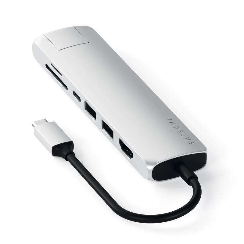 USB Hub Satechi USB-C Slim Multiport stříbrný