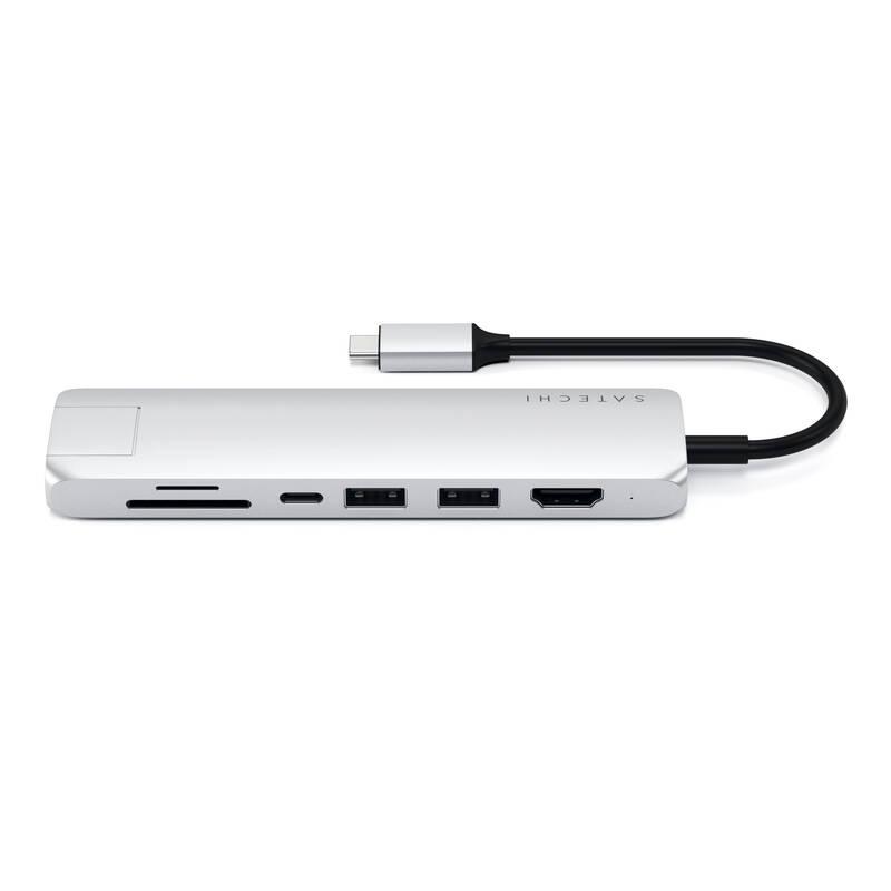 USB Hub Satechi USB-C Slim Multiport stříbrný, USB, Hub, Satechi, USB-C, Slim, Multiport, stříbrný