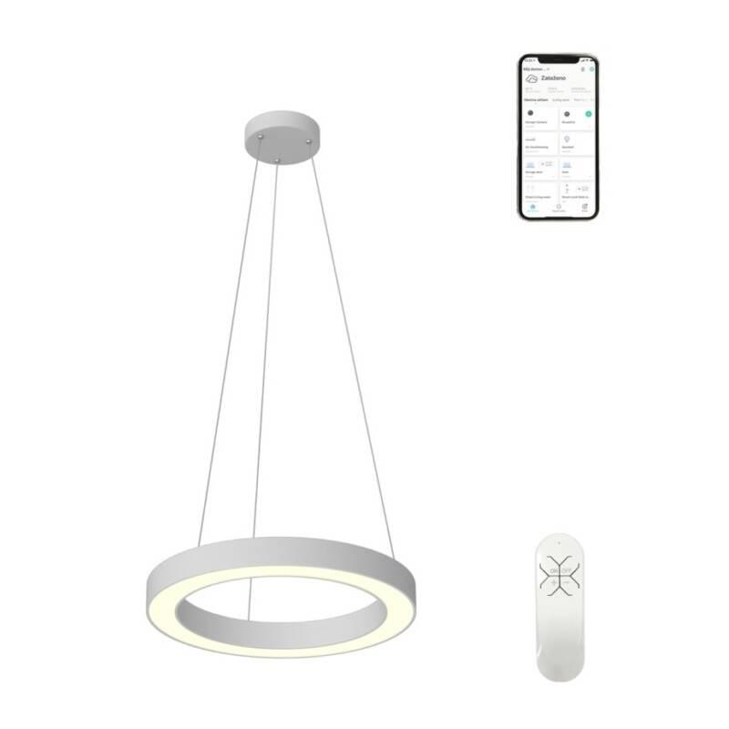 Závěsné svítidlo IMMAX NEO PASTEL SMART 60cm 52W Zigbee 3.0 bílé