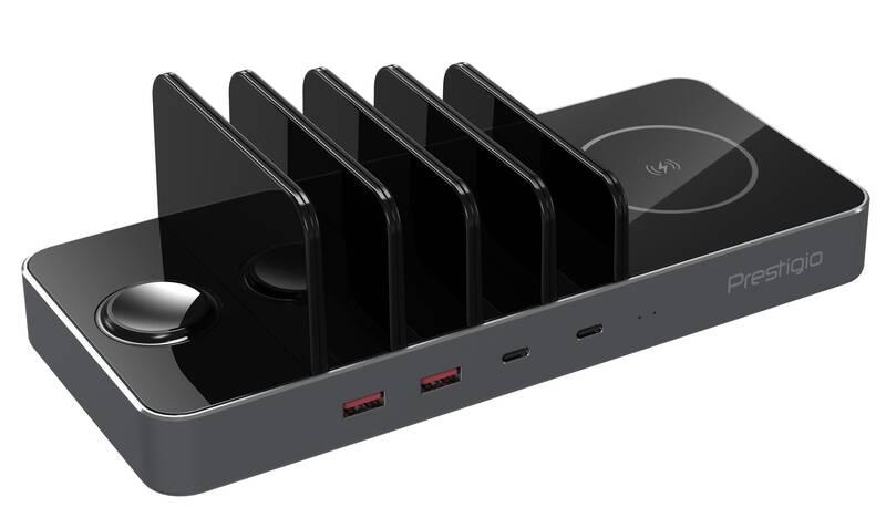 Bezdrátová nabíječka Prestigio ReVolt A6 6v1 černá