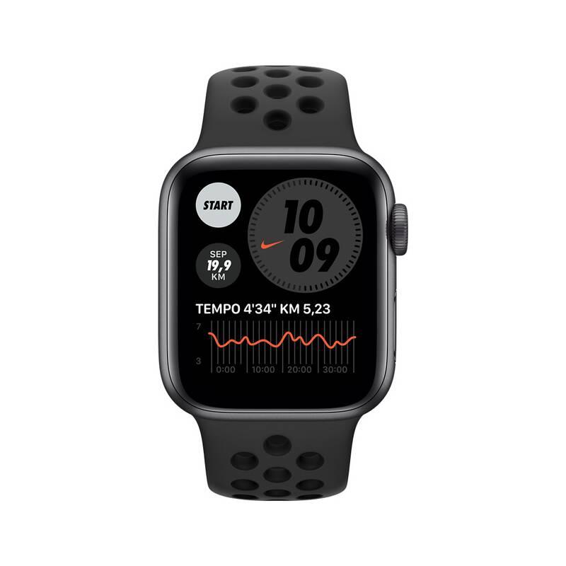 Chytré hodinky Apple Watch Nike Series 6 GPS Cellular, 40mm pouzdro z vesmírně šedého hliníku - antracitově černý sportovní řemínek Nike, Chytré, hodinky, Apple, Watch, Nike, Series, 6, GPS, Cellular, 40mm, pouzdro, z, vesmírně, šedého, hliníku, antracitově, černý, sportovní, řemínek, Nike