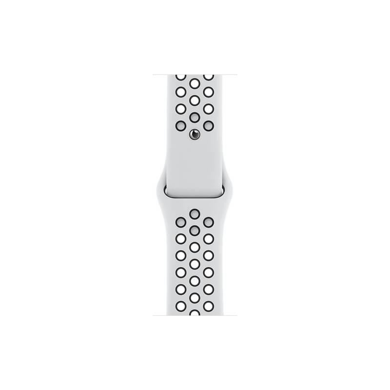 Chytré hodinky Apple Watch Nike Series 6 GPS Cellular, 40mm pouzdro ze stříbrného hliníku - platinový černý sportovní řemínek Nike