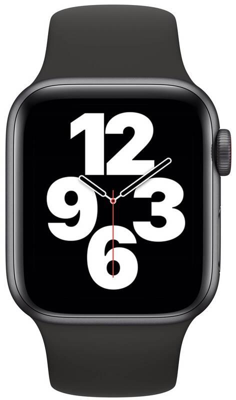 Chytré hodinky Apple Watch SE GPS Cellular, 40mm pouzdro z vesmírně šedého hliníku - černý sportovní náramek