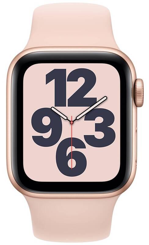 Chytré hodinky Apple Watch SE GPS Cellular, 40mm pouzdro ze zlatého hliníku - pískově růžový sportovní náramek