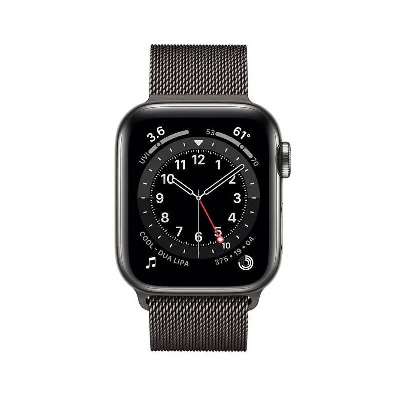 Chytré hodinky Apple Watch Series 6 GPS Cellular, 44mm grafitově šedé pouzdro z nerezové oceli - grafitově šedý milánský tah, Chytré, hodinky, Apple, Watch, Series, 6, GPS, Cellular, 44mm, grafitově, šedé, pouzdro, z, nerezové, oceli, grafitově, šedý, milánský, tah