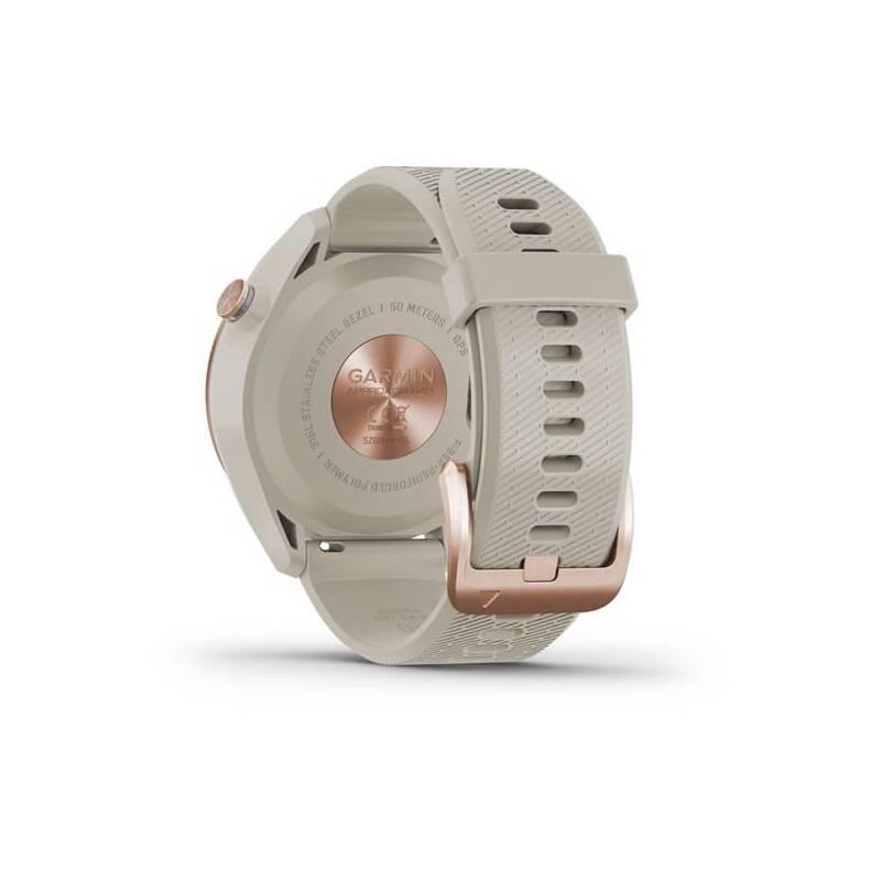 GPS hodinky Garmin Approach S42 - Rose Gold Light Sand Silicone band