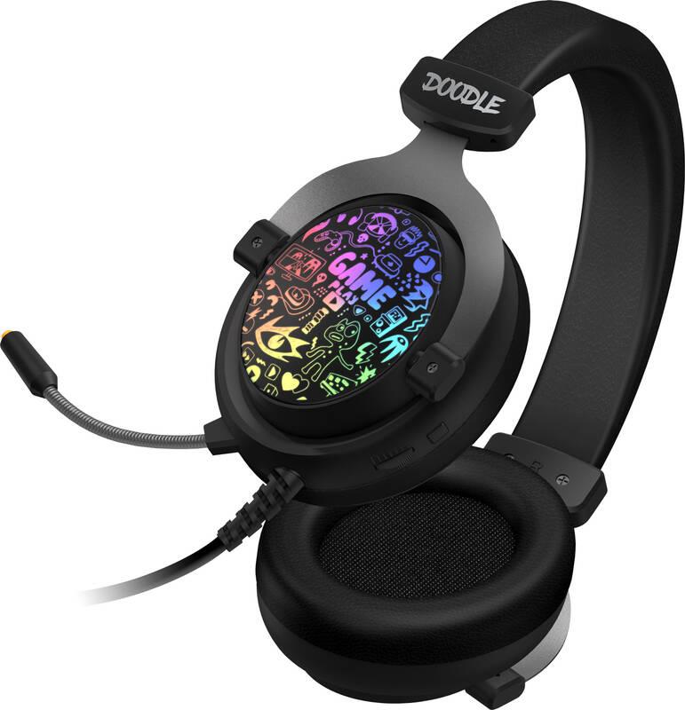 Headset Connect IT Doodle RGB černý