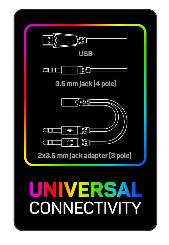 Headset Connect IT Doodle RGB černý, Headset, Connect, IT, Doodle, RGB, černý