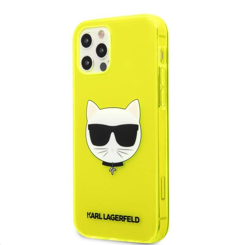 Kryt na mobil Karl Lagerfeld Choupette Head na Apple iPhone 12 Pro Max žlutý