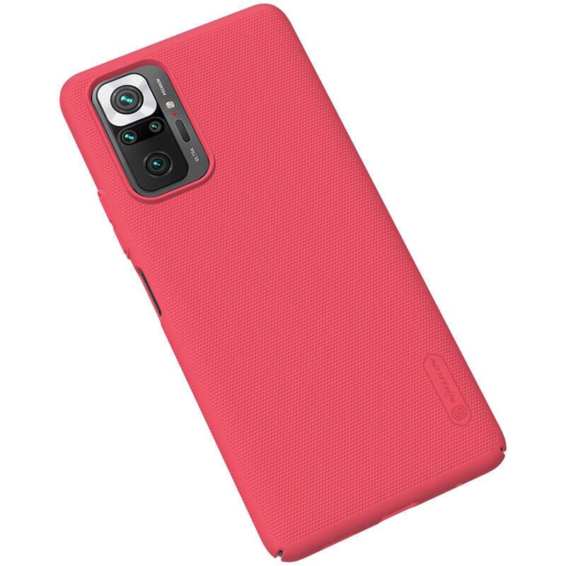 Kryt na mobil Nillkin Super Frosted na Xiaomi Redmi Note 10 Pro červený