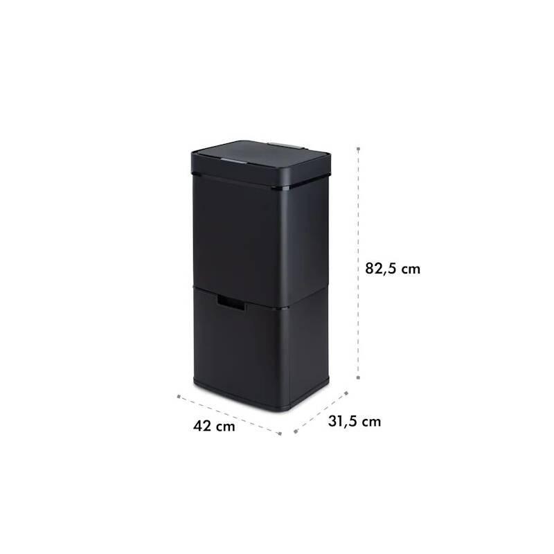 Odpadkový koš Klarstein Royal Trash Matte Black, 72 l černý