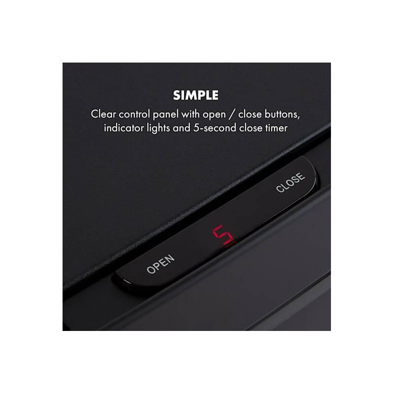 Odpadkový koš Klarstein Royal Trash Matte Black, 72 l černý