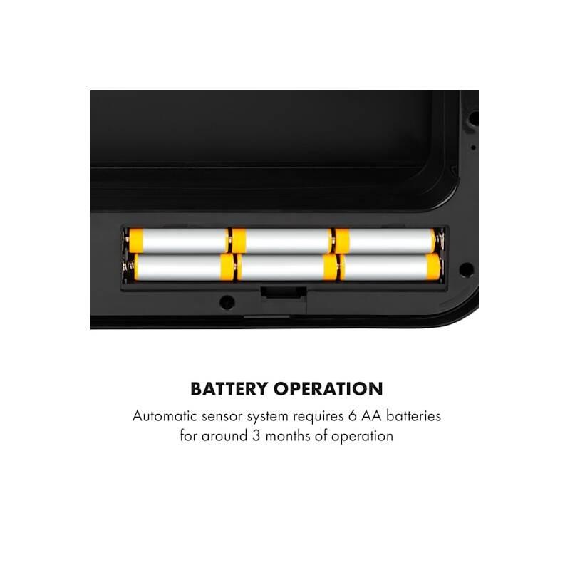 Odpadkový koš Klarstein Royal Trash Matte Black, 72 l černý