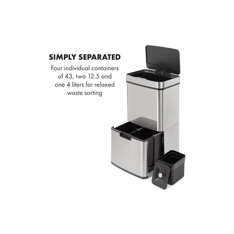 Odpadkový koš Klarstein Touchless, 72 l nerez
