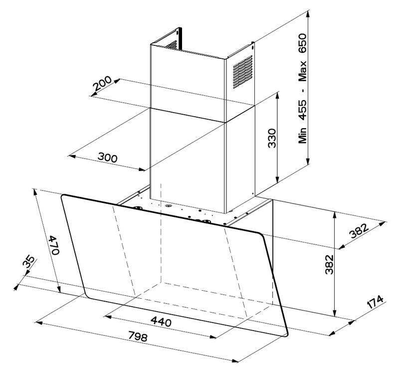 Odsavač par Faber GLAM LIGHT ZERO DRIP PLUS SAND A80