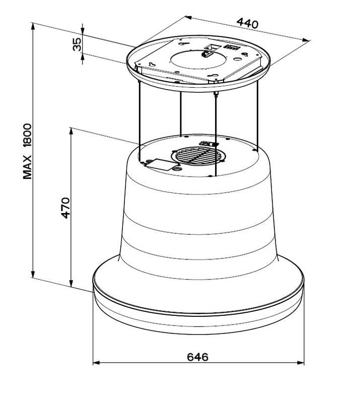 Odsavač par Faber GLOW BK GLOSS KL černý