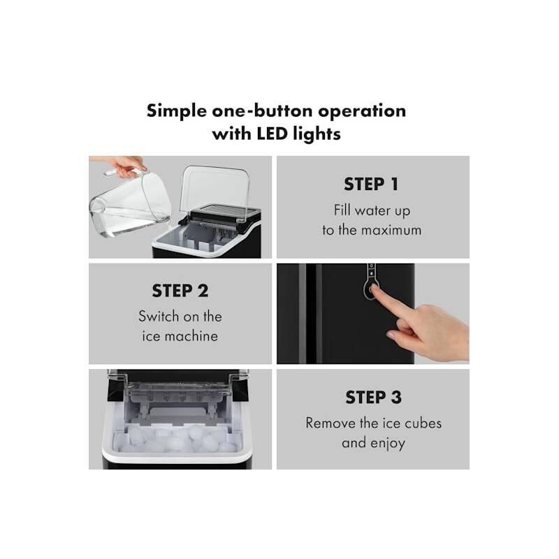 Výrobník ledu Klarstein Chillout černý