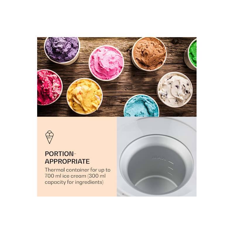 Zmrzlinovač Klarstein Schneeflöckchen bílý