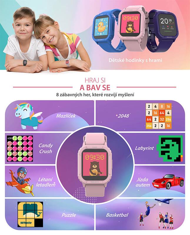 Chytré hodinky iGET FIT F10 - dětské fialové