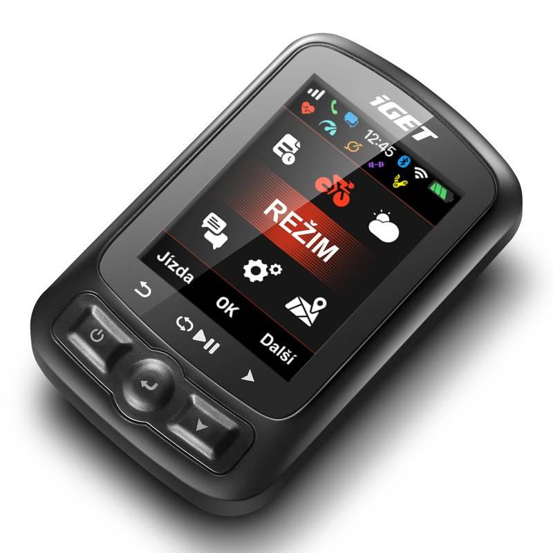 Cyklopočítač s GPS iGET C250 černý