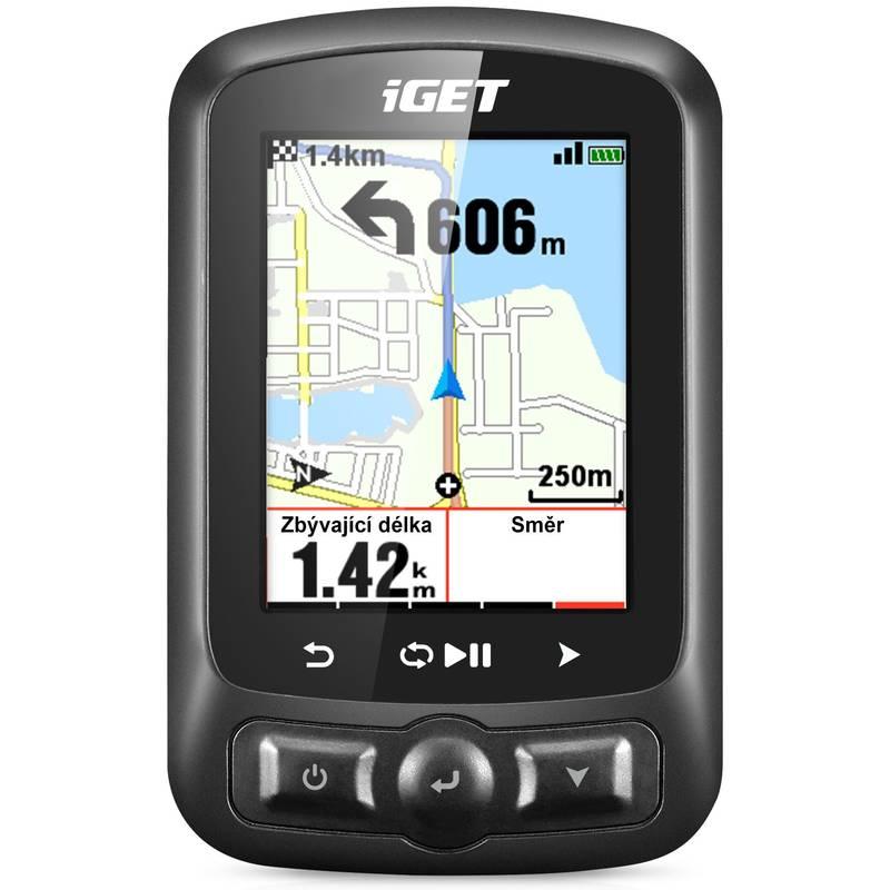 Cyklopočítač s GPS iGET C250 černý, Cyklopočítač, s, GPS, iGET, C250, černý
