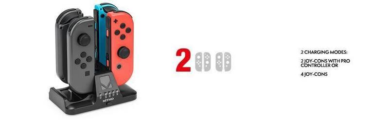 Dokovací stanice Nitho Dual Charger PRO pro Nintendo Switch