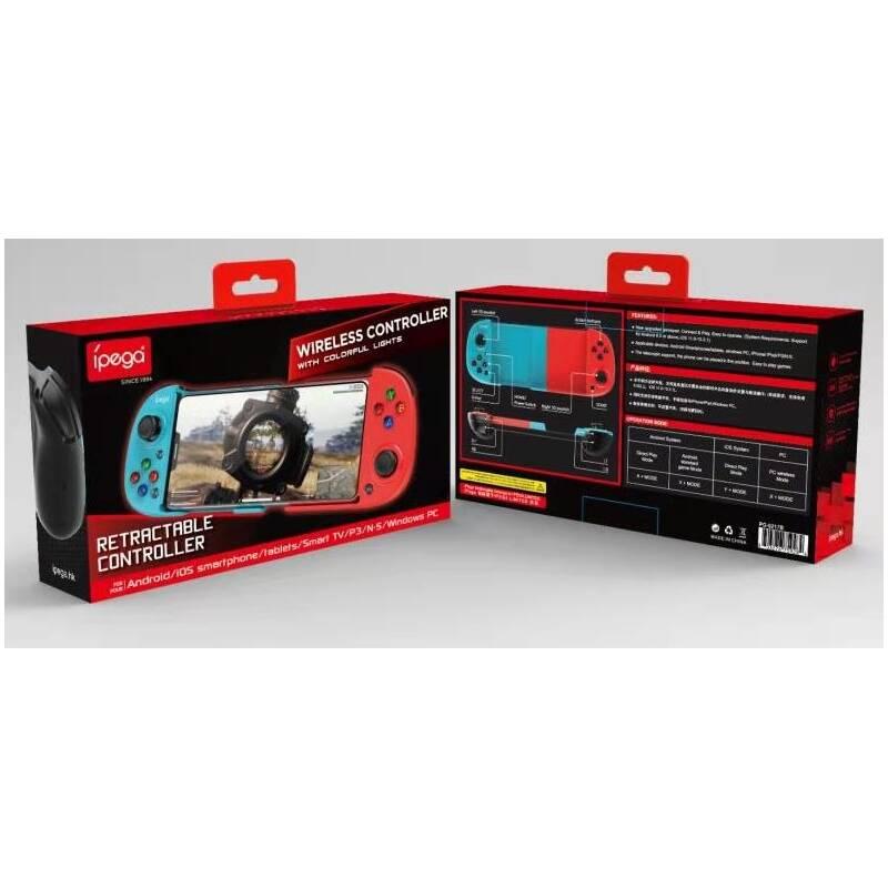 Gamepad iPega 9217B Wireless pro Android PS 3 Nintendo Switch PC červený modrý