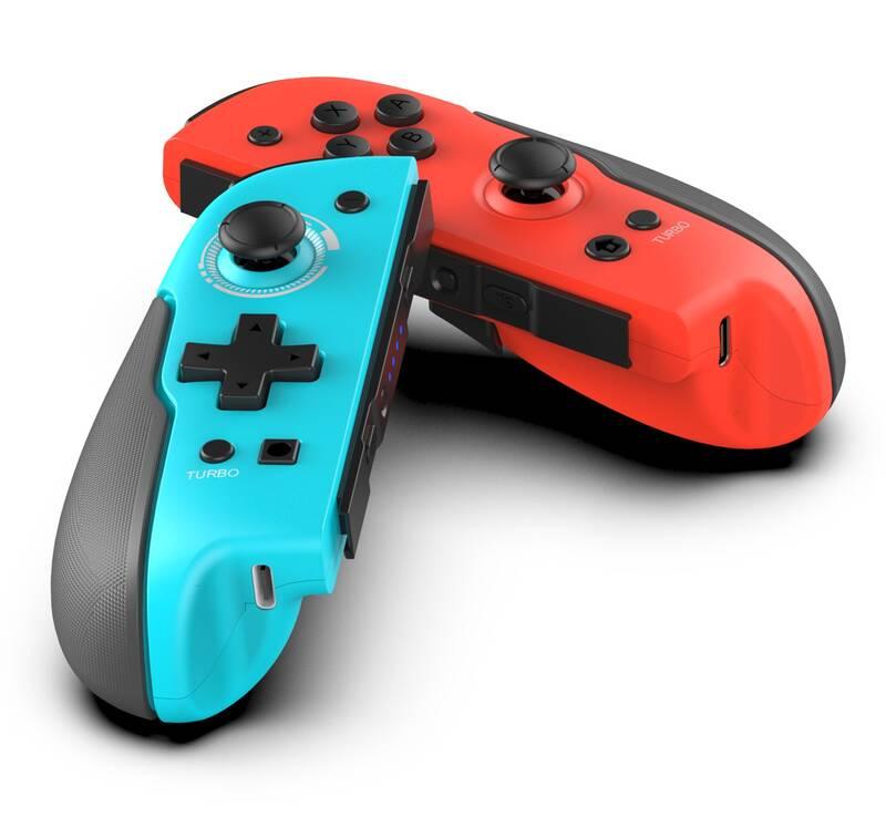 Gamepad iPega SW006B Wireless Joycon vč. Multi Grip pro Nintendo Switch červený modrý