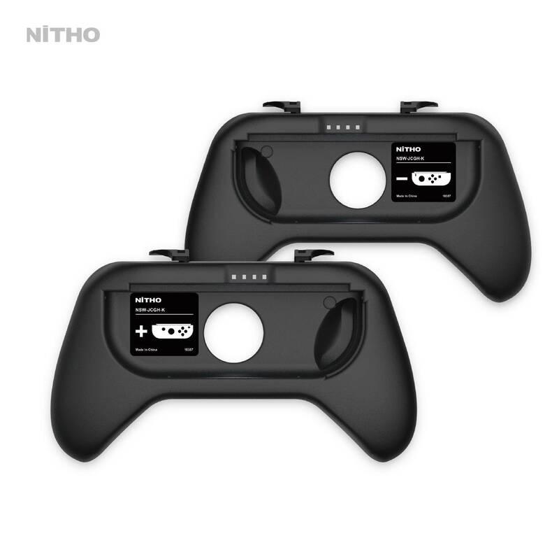 Gamepad Nitho Grip Handles pro Nintendo Switch, 2ks černý