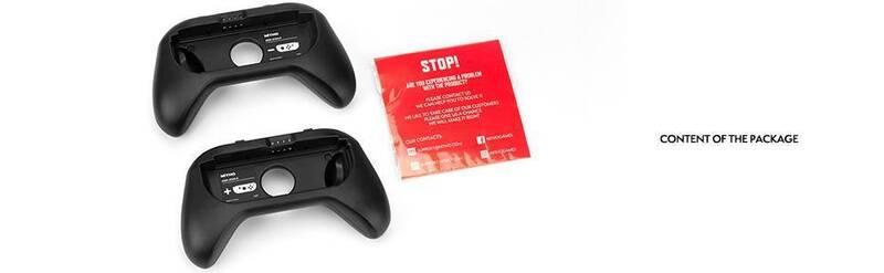 Gamepad Nitho Grip Handles pro Nintendo Switch, 2ks černý