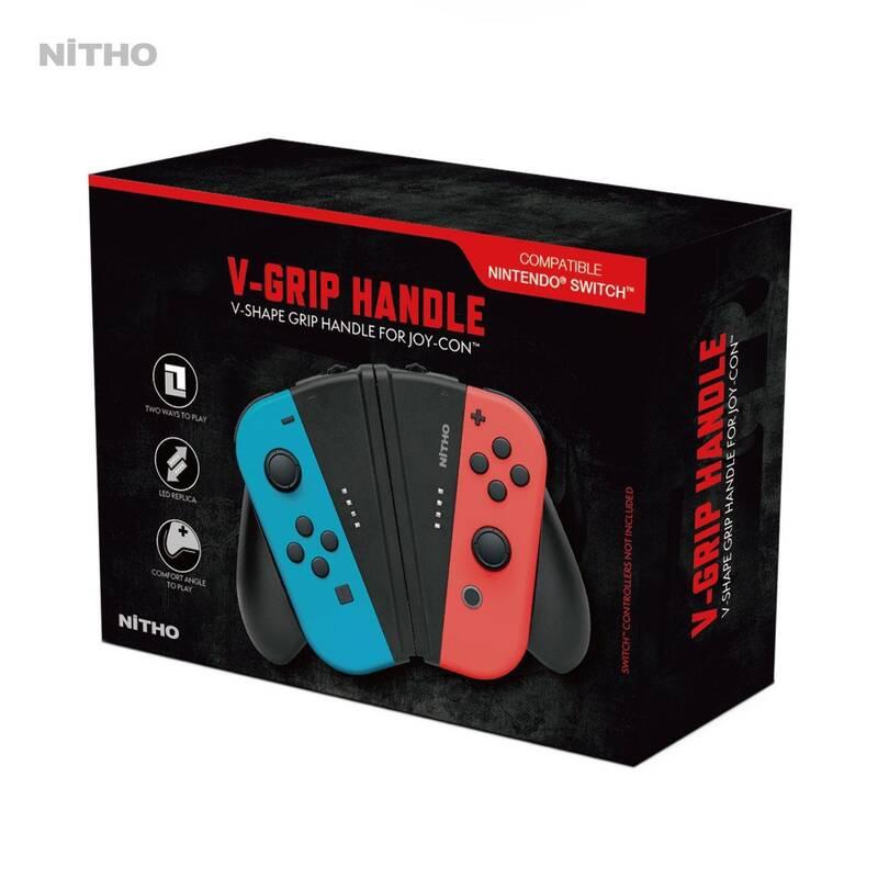 Gamepad Nitho V-Grip Handle pro Nintendo Switch černý