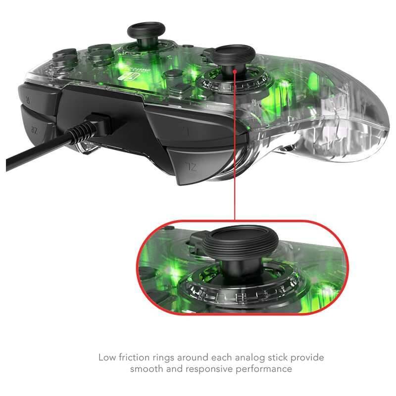 Gamepad PDP Afterglow Deluxe pro Nintendo Switch průhledný