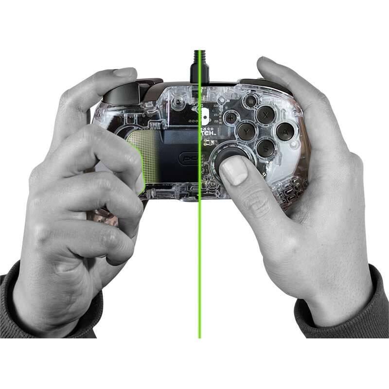 Gamepad PDP Afterglow Deluxe pro Nintendo Switch průhledný