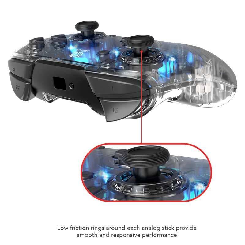 Gamepad PDP Afterglow Wireless Deluxe pro Nintendo Switch průhledný