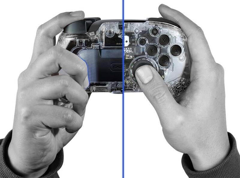Gamepad PDP Afterglow Wireless Deluxe pro Nintendo Switch průhledný