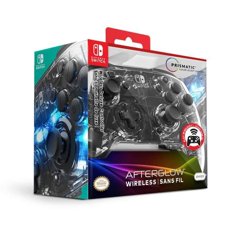 Gamepad PDP Afterglow Wireless Deluxe pro Nintendo Switch průhledný